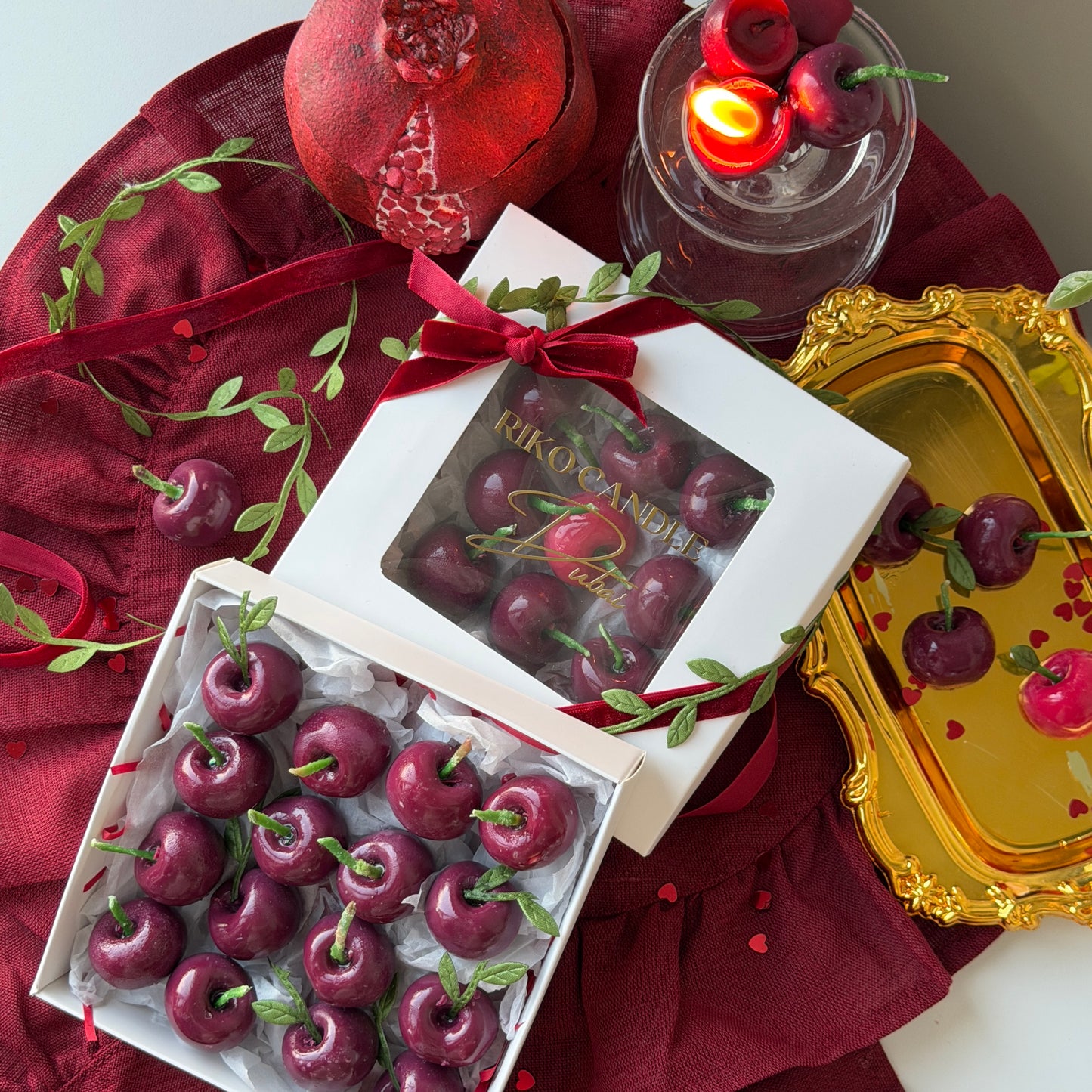 Cherry candle box