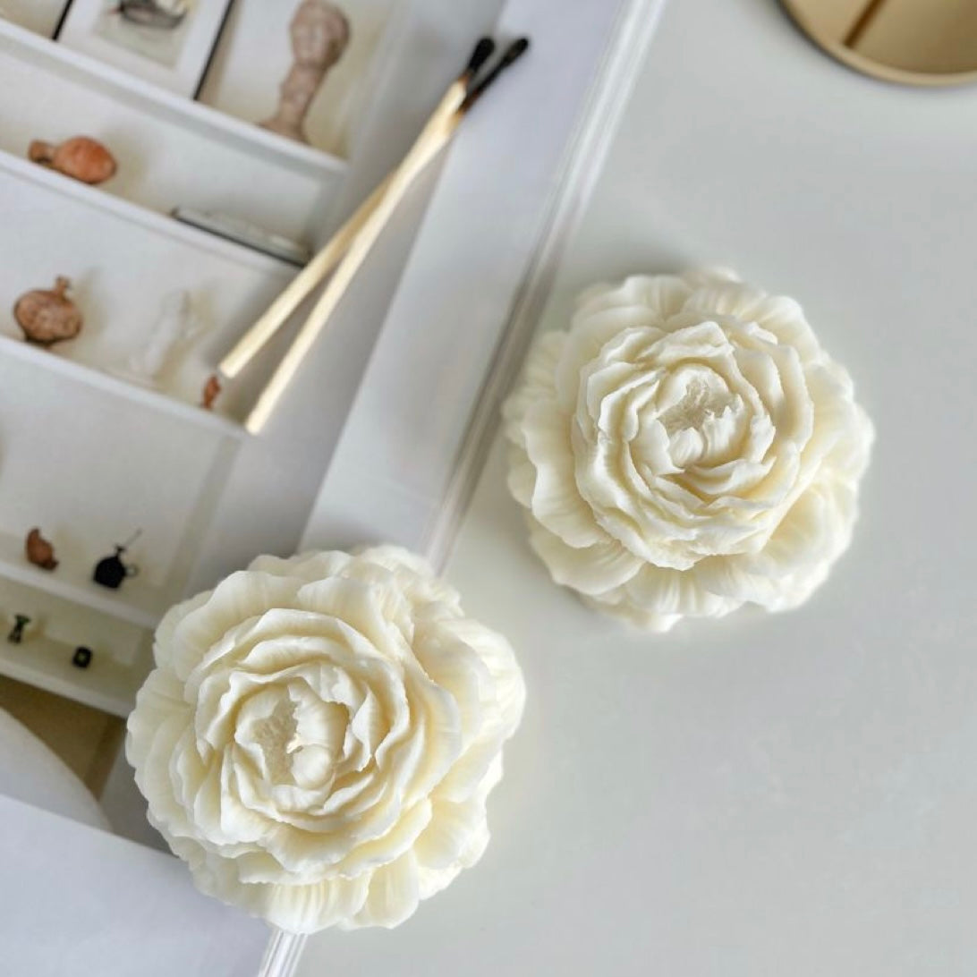 Handmade Peony Candle Medium
