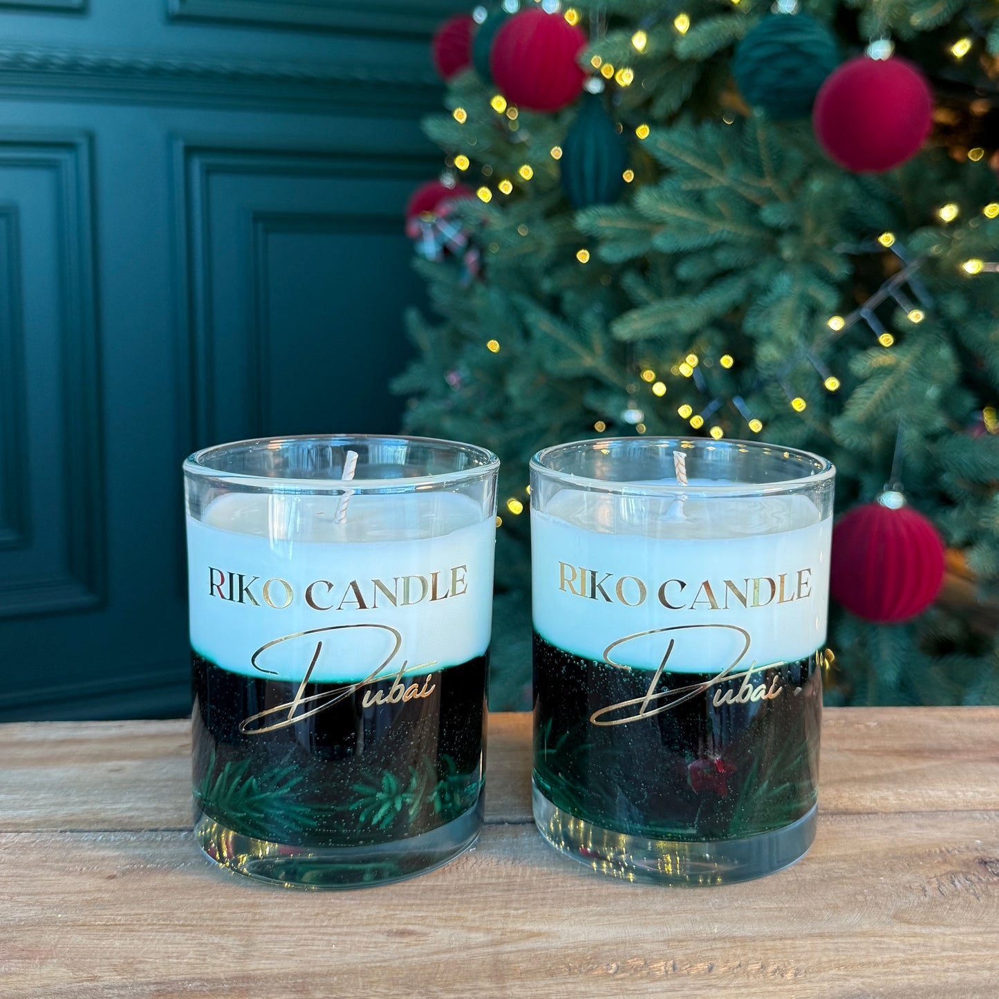 Christmas forest candle