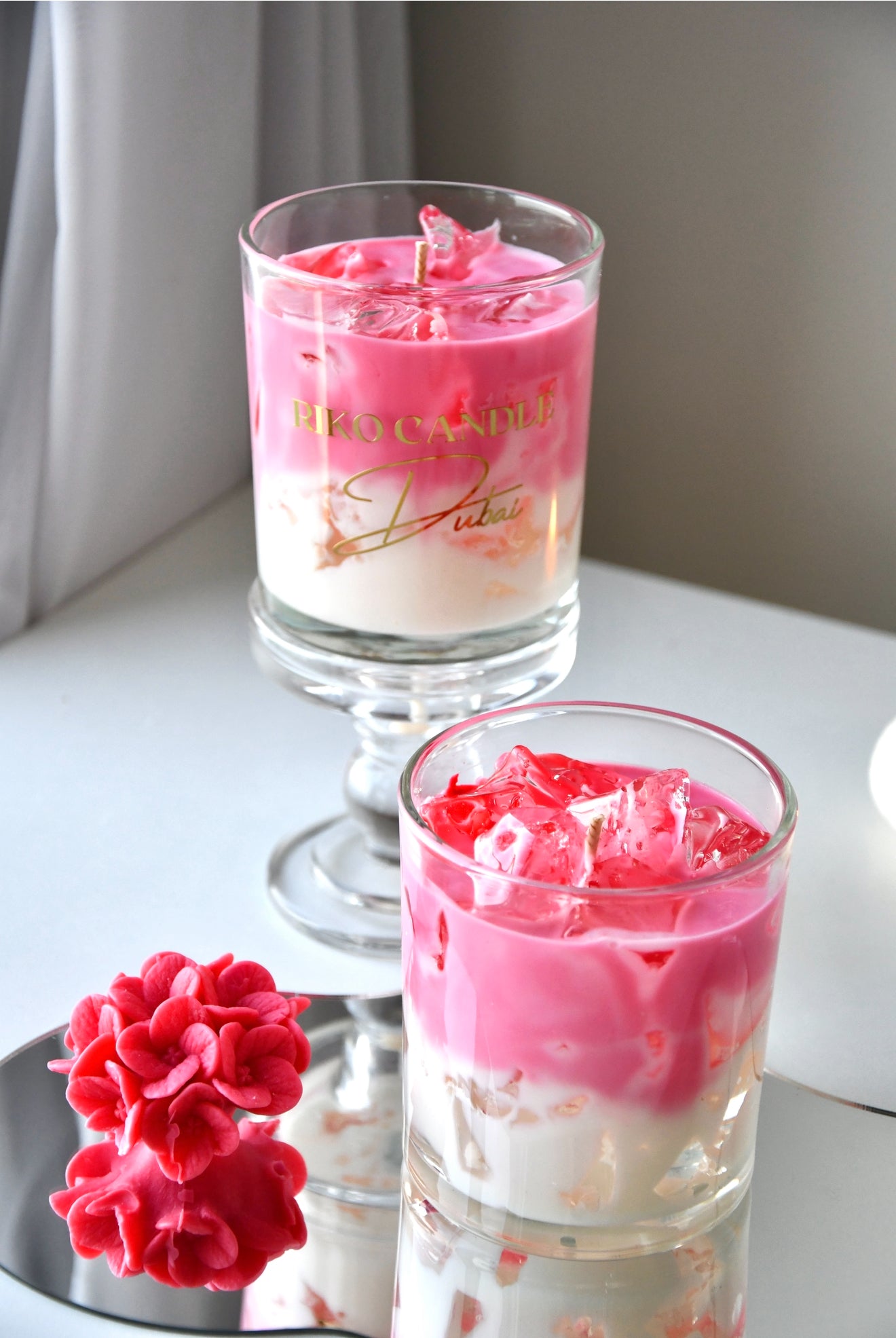Pink Cocktail Candle
