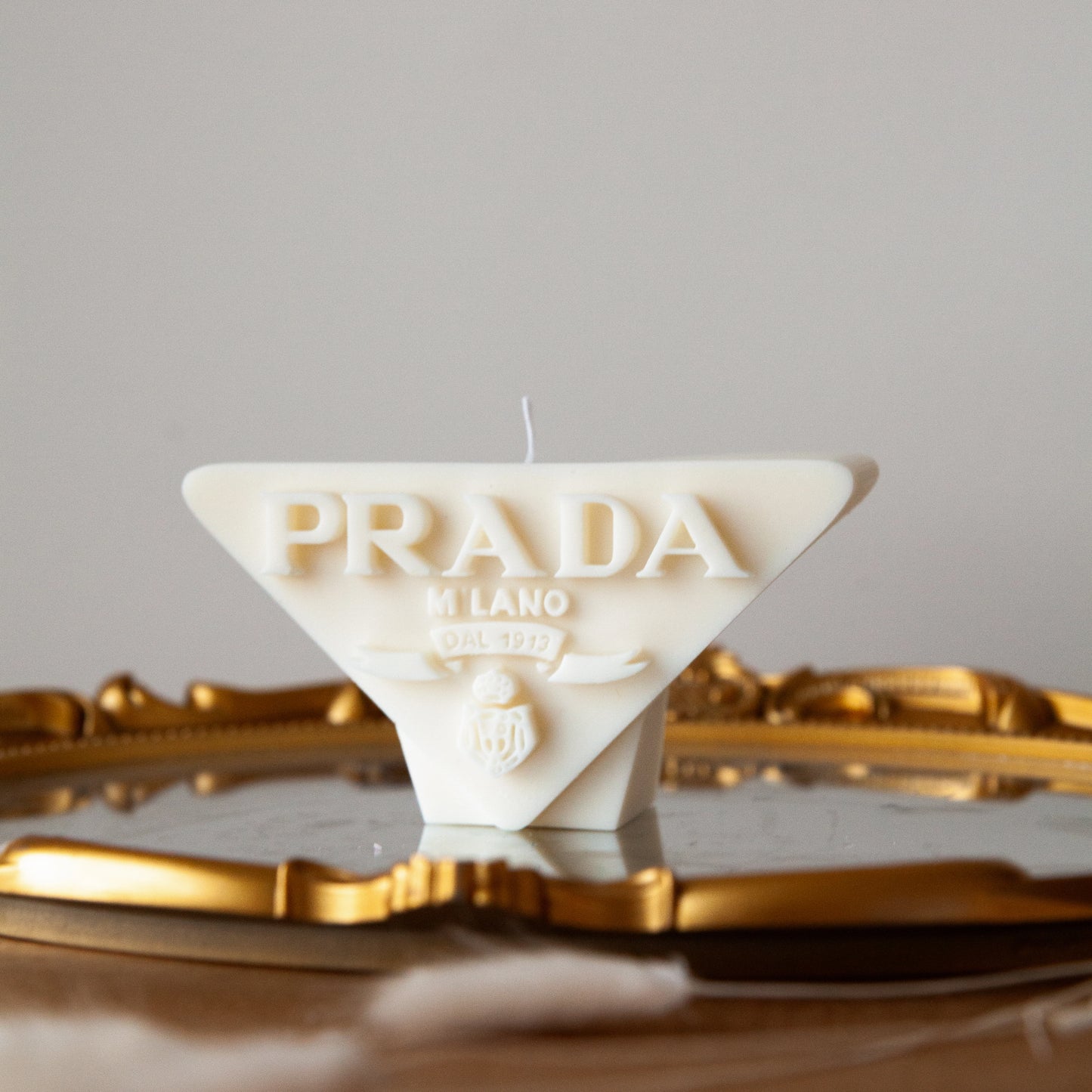 prada logo candle