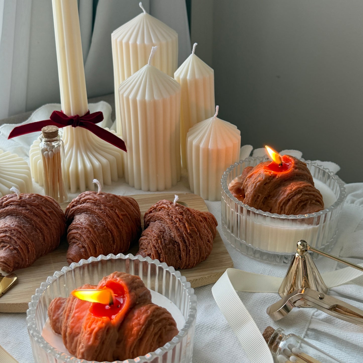 Croissant candle