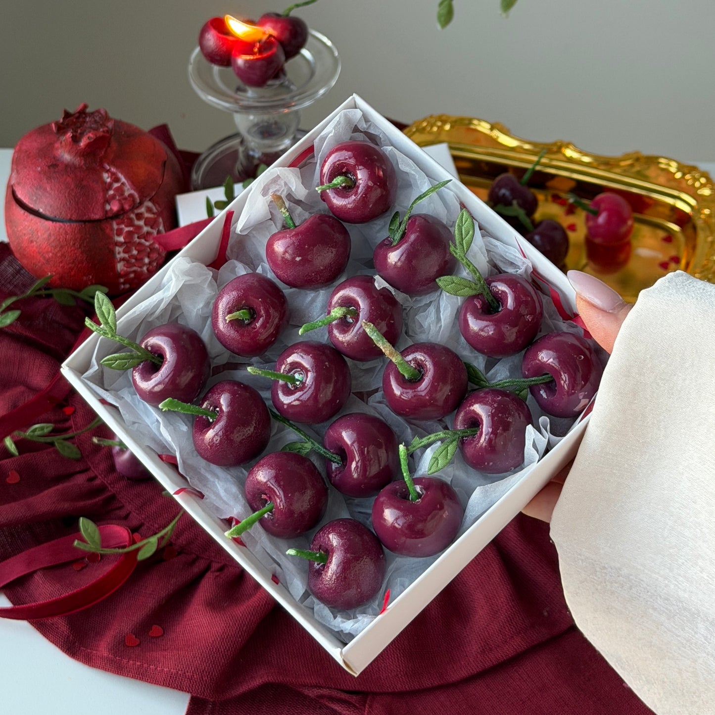 Cherry candle box