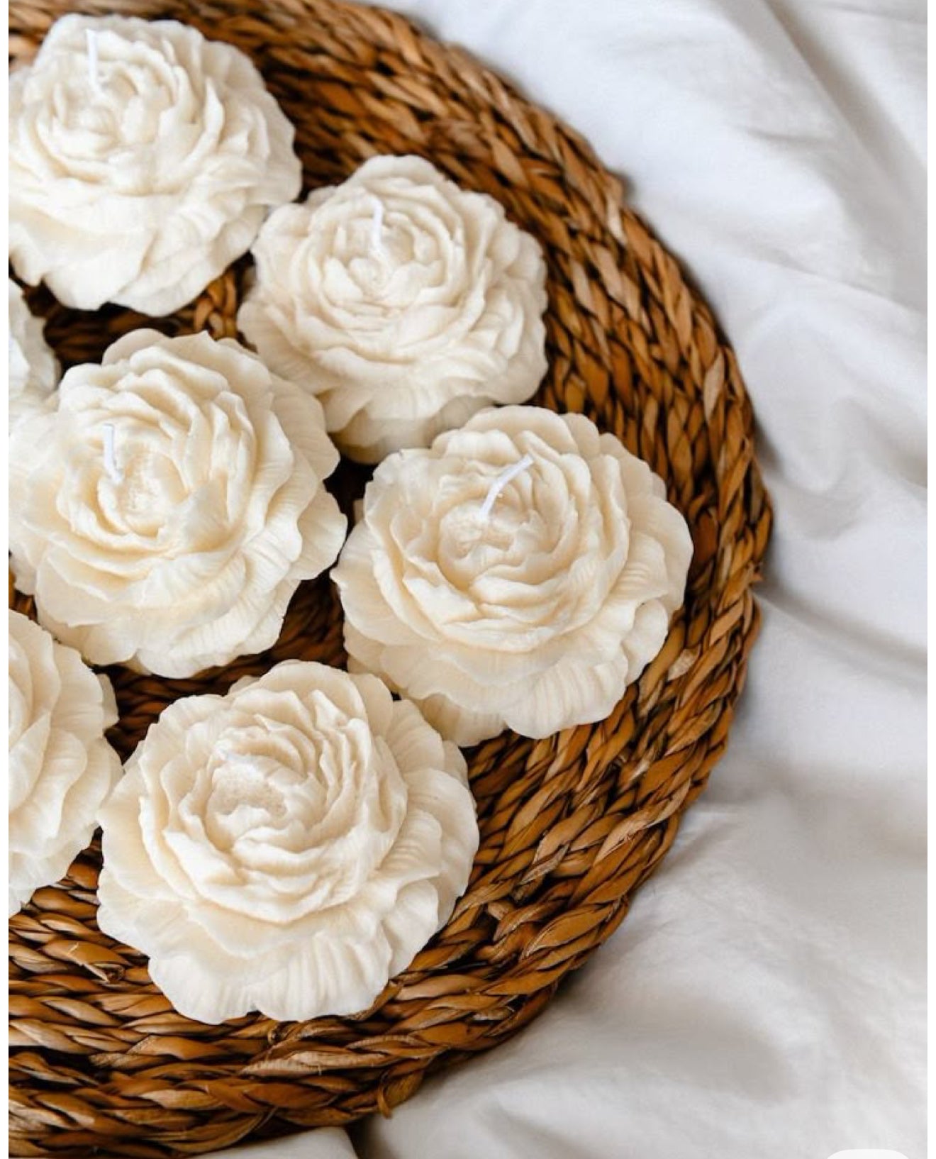 Handmade Peony Candle Medium