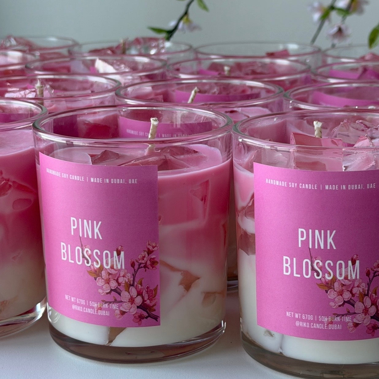 Pink Cocktail Candle