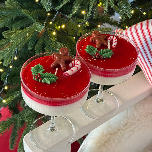 Christmas gel Panna Cotta candle