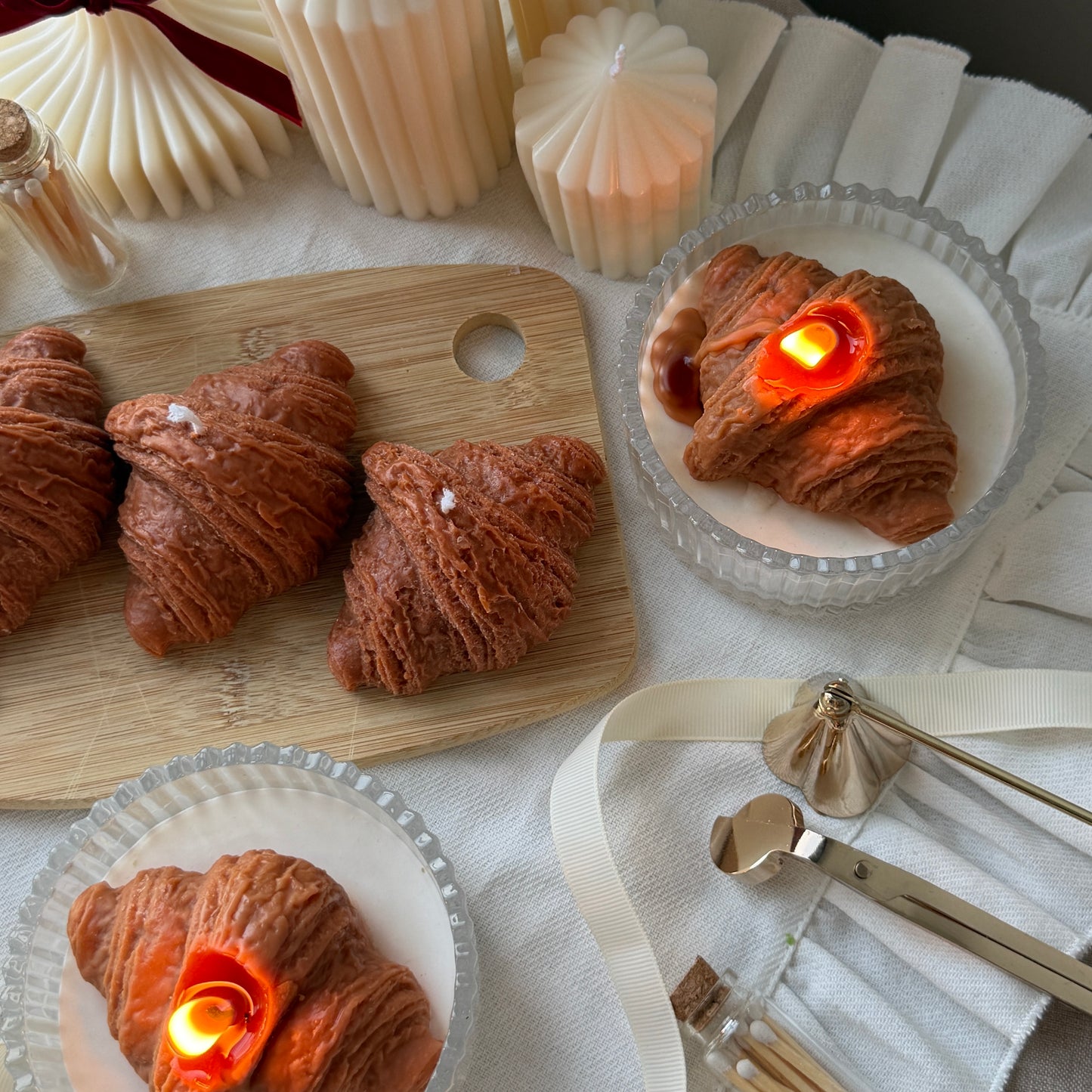Croissant candle