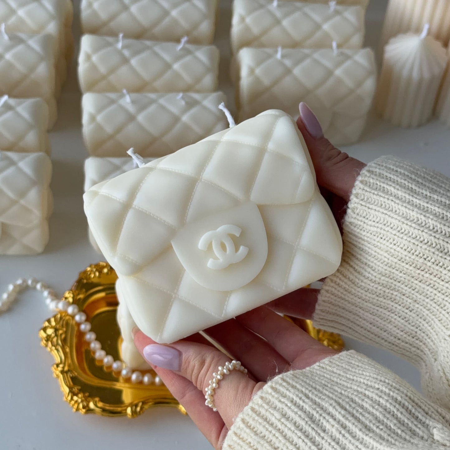 Handmade Chanel Bag Candle Small