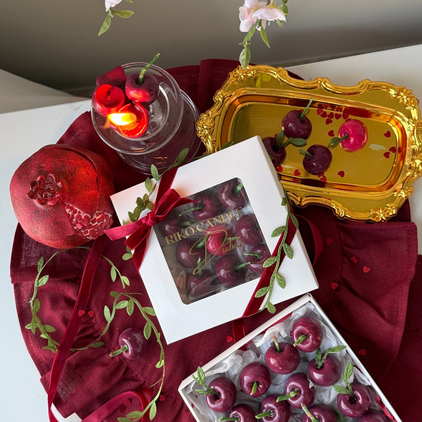 Cherry candle box