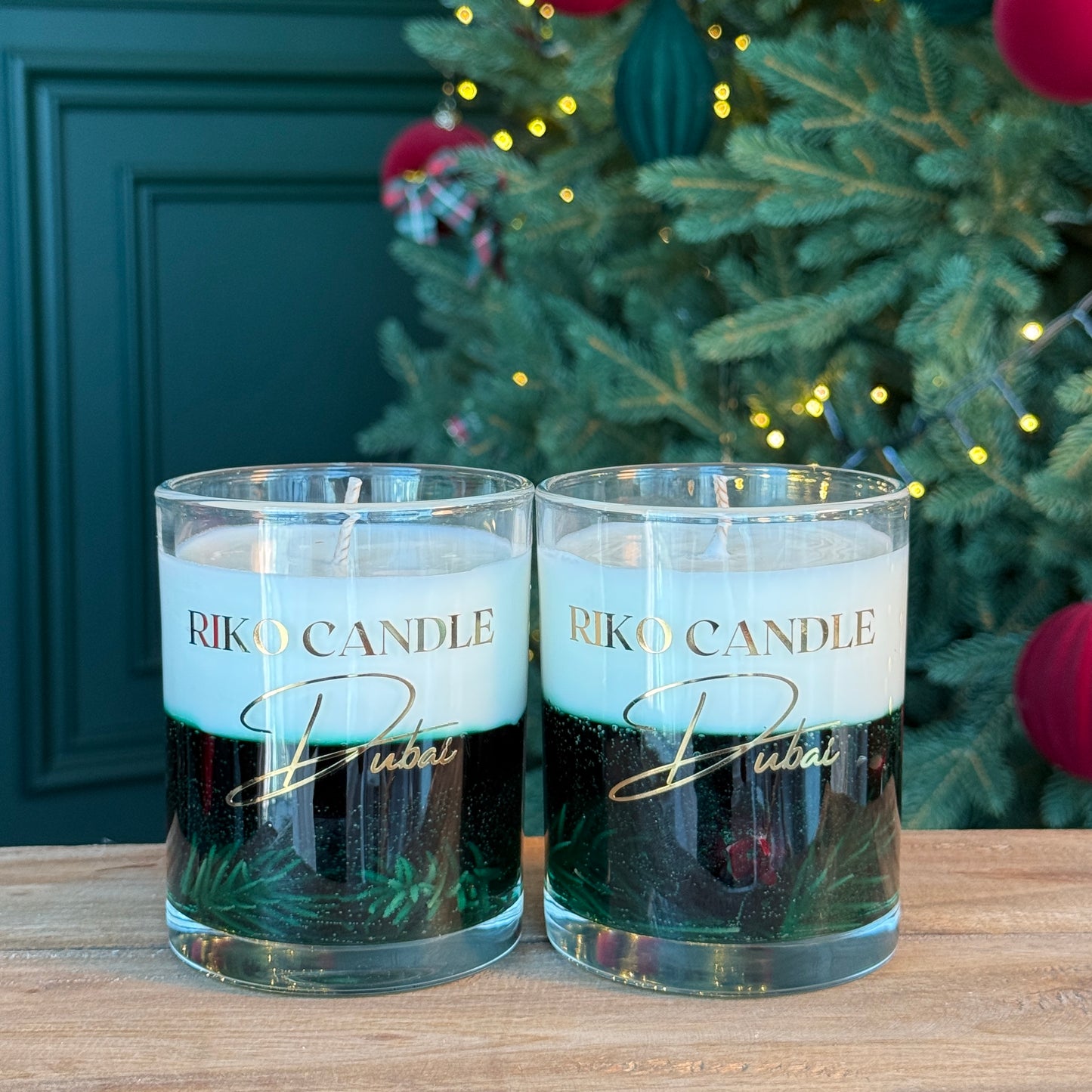 Christmas forest candle