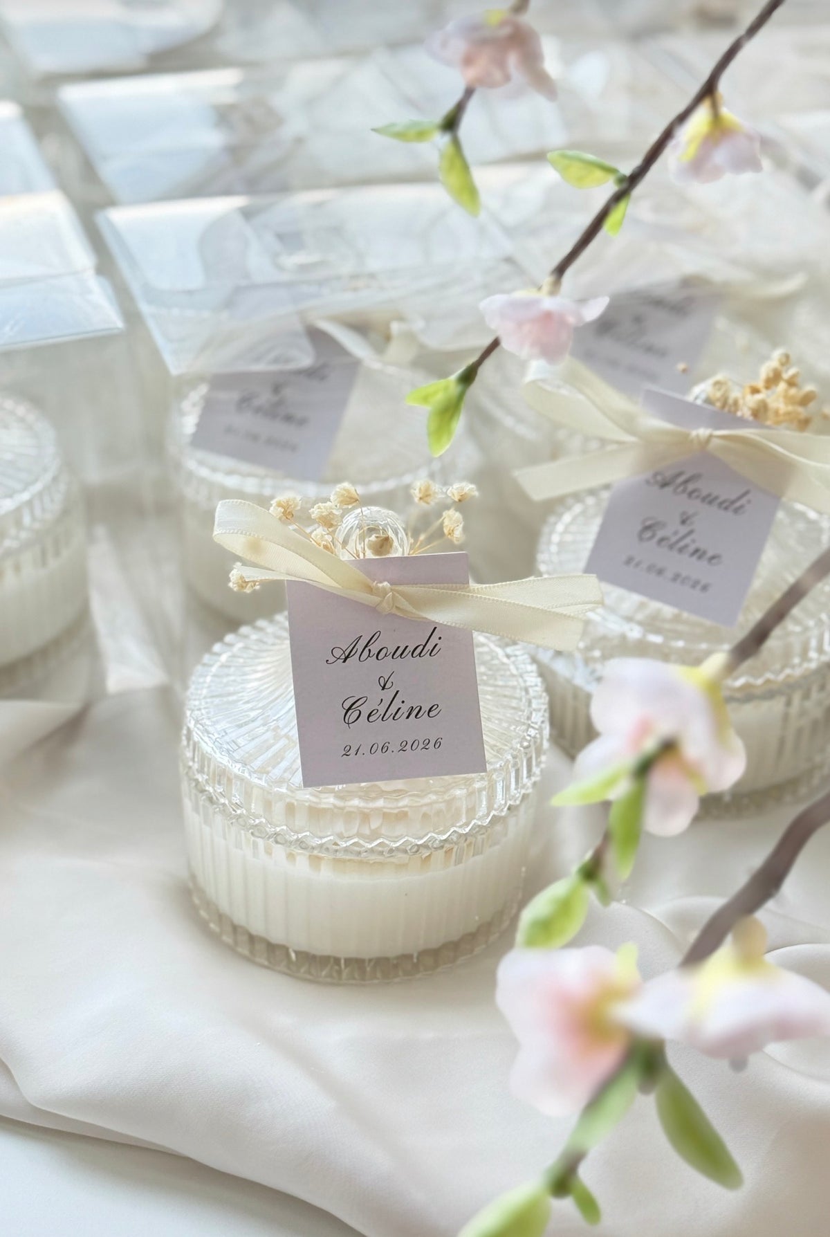 Wedding Peony Candle in a cup