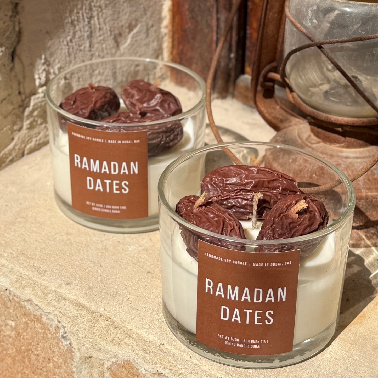 Ramadan Dates in a glass cup