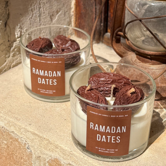 Ramadan Dates in a glass cup