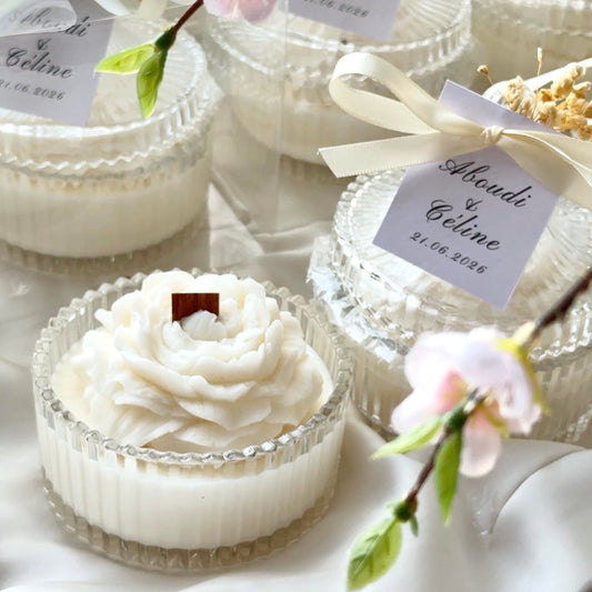 Wedding Peony Candle in a cup