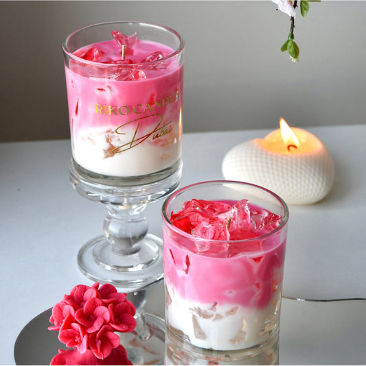 Pink Cocktail Candle