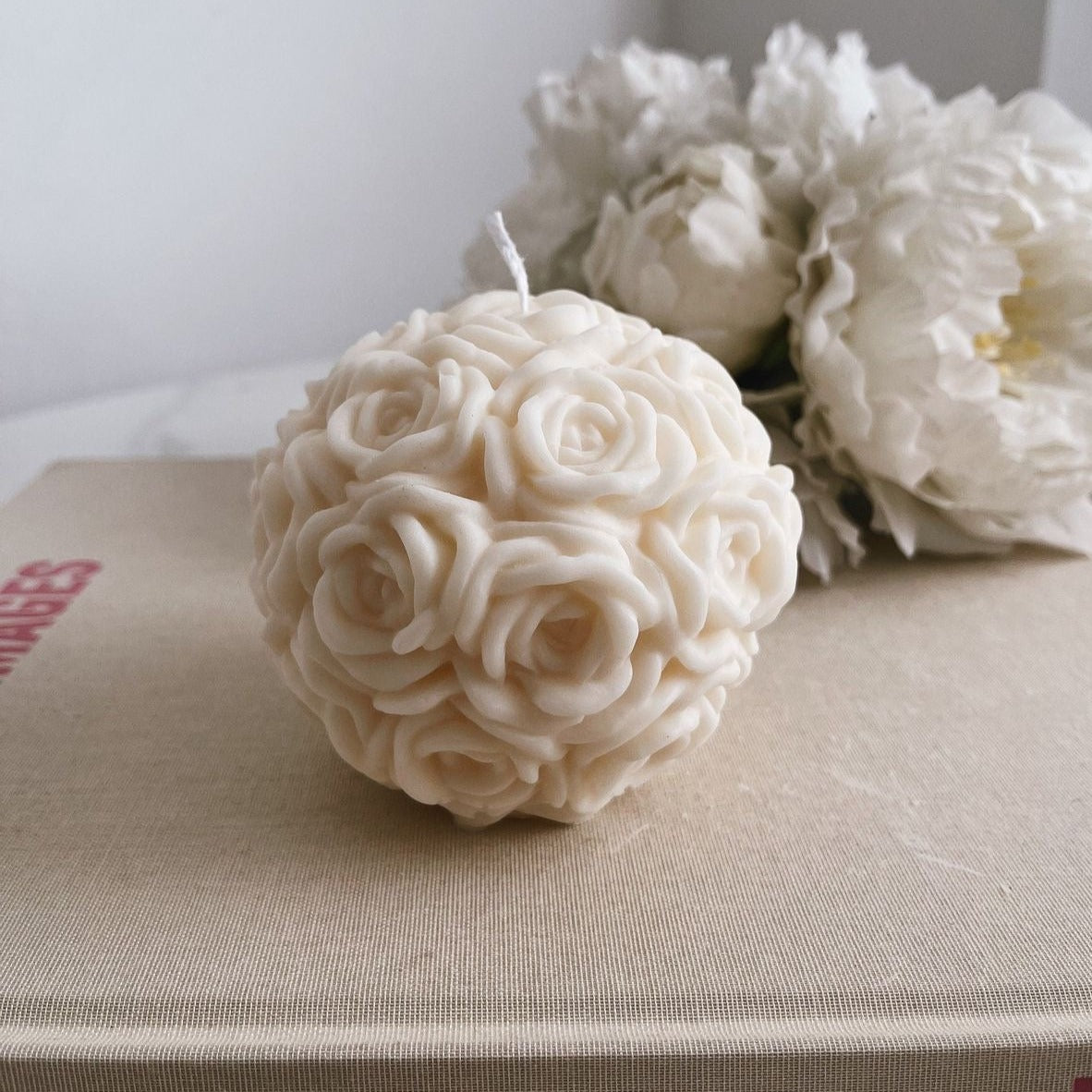 rose ball candle