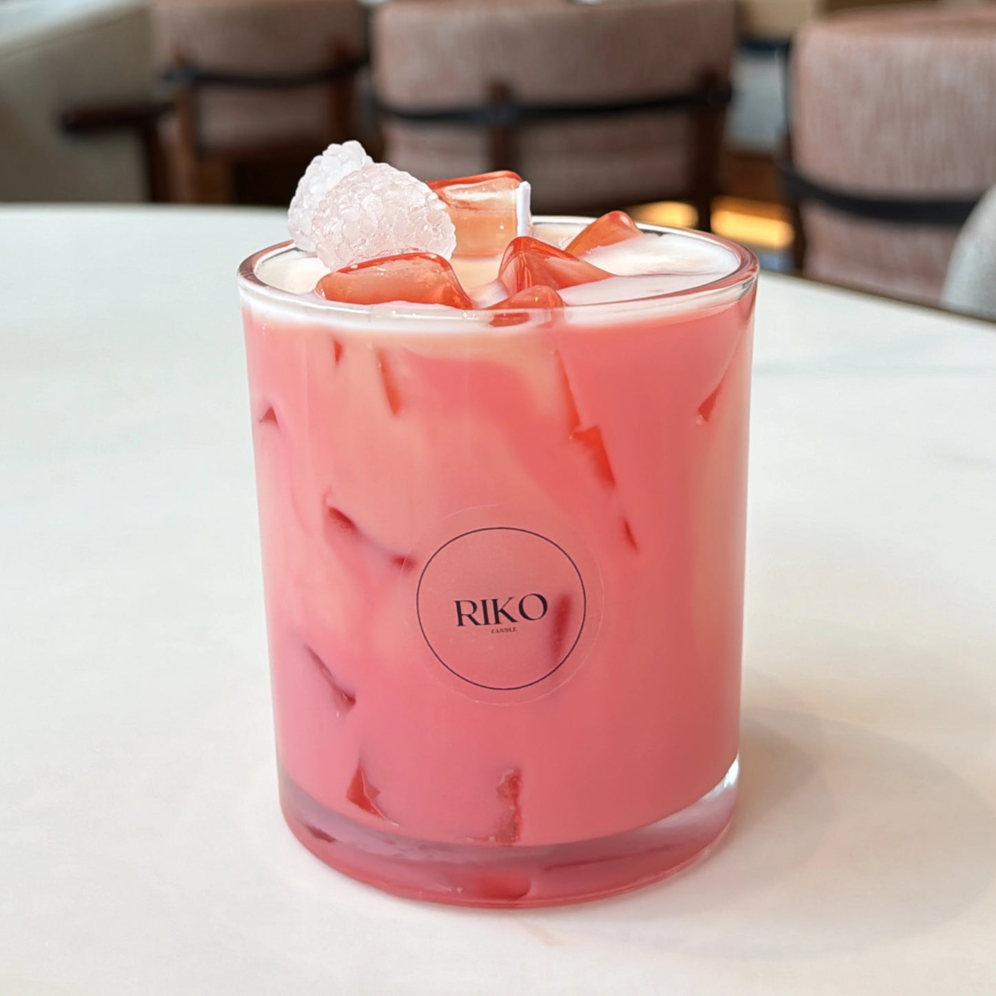 Pink Cocktail Candle