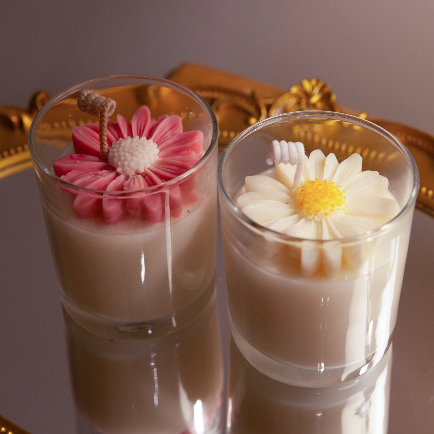 Handmade Chamomile Flower Candle