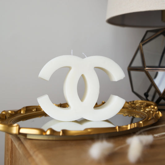 chanel logo candle