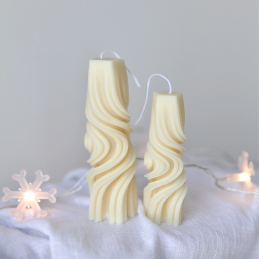 Wave Pillar Candle